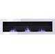 Warmiehomy Bio Ethanol Fireplace Indoor Wall Mounted Recessed White 140cm
