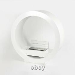 White Globe Flame Bio Ethanol Fireplace Modern Retro Design